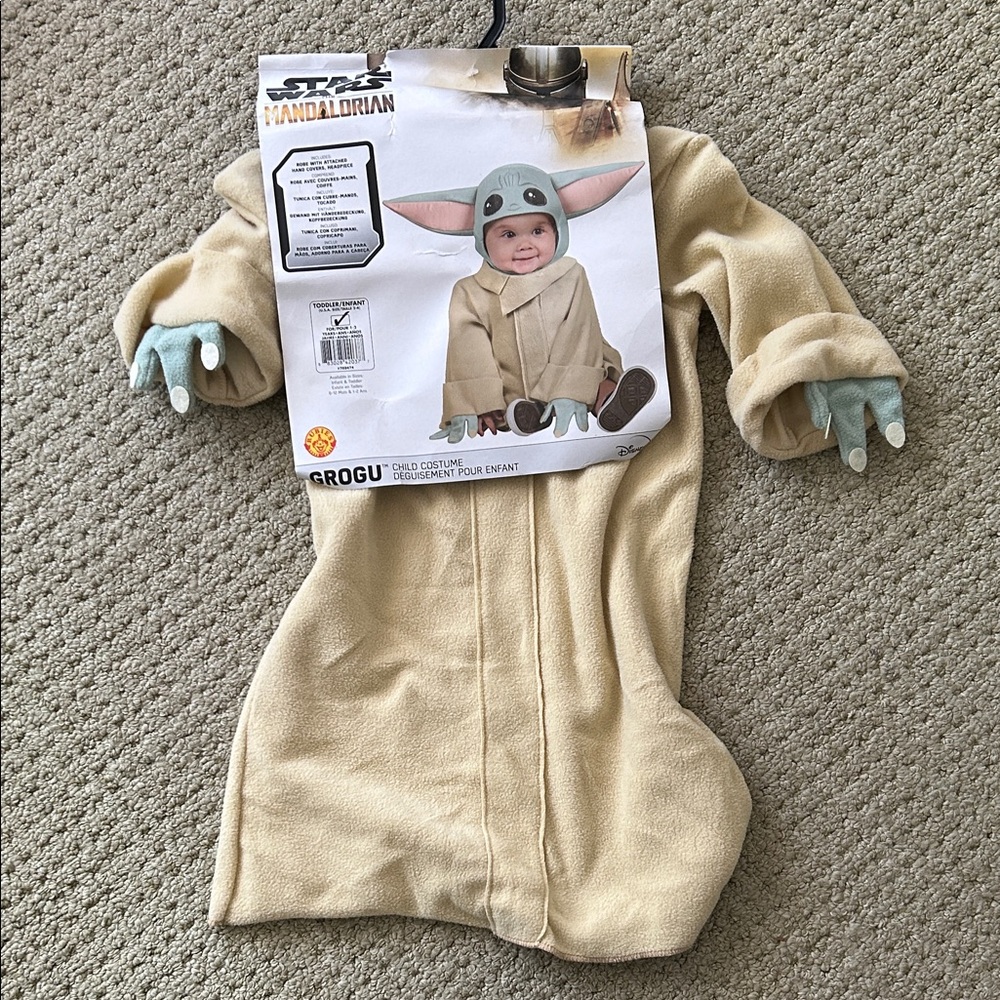 Star Wars Mandalorian Grogu toddler costume- Tan and Green